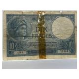 Bank Of France Ten Francs Banknote Issued