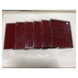 6 X Plastic Coin Tray Display Cases