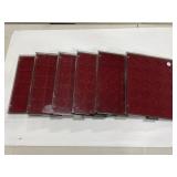 6 X Plastic Coin Tray Display Cases