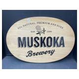 Wooden Oval Sign - Muskoka Brewery Est. 1996