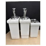 Porcelain Soda Fountain Syrup Dispensers (3)
