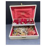 Vintage Jewellery Box with Contents