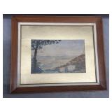 Framed Vintage Watercolour, 15x18 '
