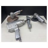 4 Air Tools - Sander, Grinder, Shears, Impact