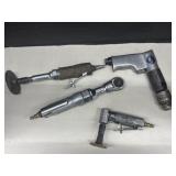 4 Air Tools - Drill, Grinders, Ratchet,