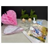 Easter Decor - Egg Cups, Honeycomb Hearts, Peter