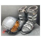 Ski Boots, Helmet & Goggles