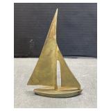 Mid Century Modern Brass Sailboat