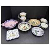 Quimper Earthware - France. Bowls, Plates,