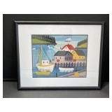 Maud Lewis Decorative Art - Harbour Buildings