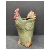 Ceramic Rooster Planter, 11 ' tall