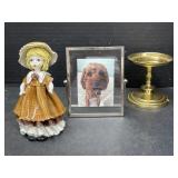 Italian made Porcelain Figure, Pillar Candle