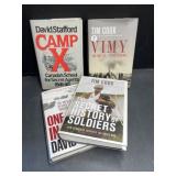 4 Canadian War History Hardcover Books