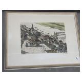 Framed City Landscape,  14x18 '