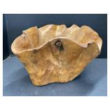 Handcrafted Wood Burl Bowl, 15x14x8.5 '