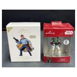 Hallmark Star Wars Ornaments; Boba Fett and Lando