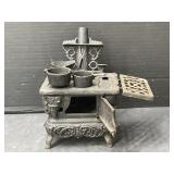 Crescent Toy Cast Iron Stove with Accessories