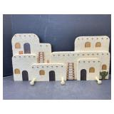 Southwest Adobe Houses Coat Hooks