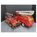 Tonka Pressed Steel Snorkel Fire Truck 16 ' Long