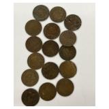 16 X Cdn King Edward, George V 1 Cent 1903-1919