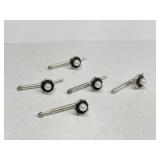Silver Tone Metal Vintage Shirtlink:  Set of 5
