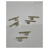 Gold Tone Metal Vintage Shirtlinks:  Set of 6