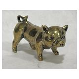 Miniature Brass Statue - Pig