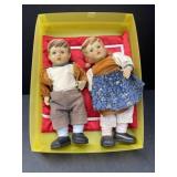 Vintage Goebel Hansel And Gretel Porcelain Dolls