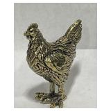 Miniature Brass Statue - Chicken