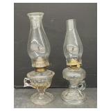 2 Finger Oil Lamps, tallest is 15 ' tall