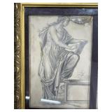 Framed Paneled Sketches 14 X 38 '