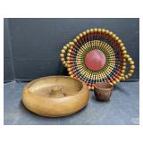 Wooden Bead Bowl, Nut Bowl, Small Decorative Bowl