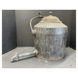 Cast Iron Water Boiler with Spigot, 15.5 ' tall