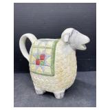 Ceramic Sheep Pitcher, 8.5 ' tall