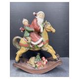 Santa & Child on Rocking Horse