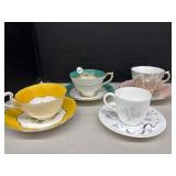 4 Assorted Teacups & Saucers - Wedgwood,