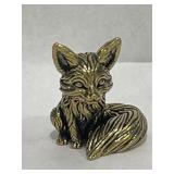 Miniature Brass Statue - Fox