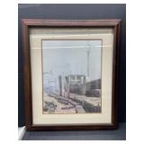 Framed Print - Fishing Boat at Dock, 30x26 '