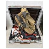 Briefcase with Tool Belt, Plane, Drill, Glue Gun,