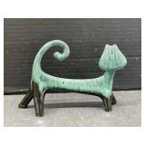 Mid-Century Modern Ceramic Cat Figurine 7 ' Long