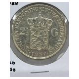 1937 Neth 2 1/2 Gulden