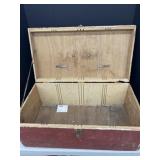 Wood Box with Hinged Lid