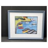 Maud Lewis Decorative Art - Little Boats in the