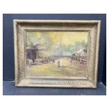 Vintage Framed Painting - Canvas Has Been Repaired