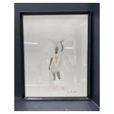 Framed Sketch By Max Pembleton 15 X 19 '