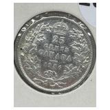 25 Cents Canada 1936.