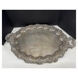 Large Silver Plate Tray, 31x20 '