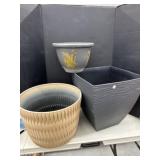 Resin Planters, Largest Is 15x15x16 '