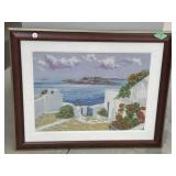 Framed Needlepoint - Greek Summer, 21x26 '