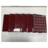6 X Plastic Coin Tray Display Cases